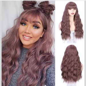 Lavender Wavy Hair Wig by Vigorous Wigs